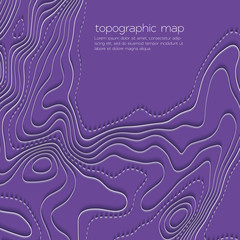 Topographic map contour background. Contour map vector. Map line of topography. Vector abstract topographic map concept with space for your copy. Wavy banners. Color geometric form