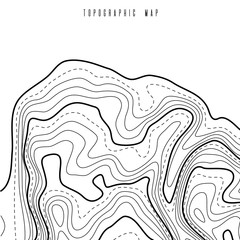 Topographic map contour background. Contour map vector. Map line of topography. Vector abstract topographic map concept with space for your copy. Wavy banners. Color geometric form