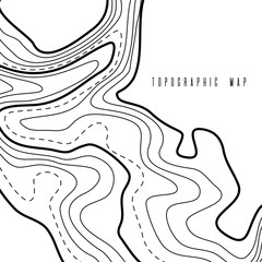 Topographic map contour background. Contour map vector. Map line of topography. Vector abstract topographic map concept with space for your copy. Wavy banners. Color geometric form