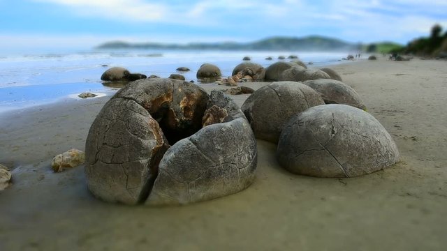Zeitraffer Moeraki Boulders - Neuseeland