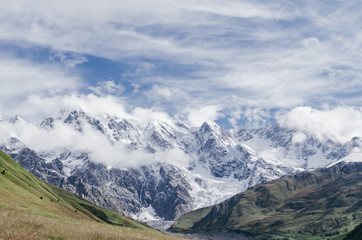 Peak Shkhara Zemo Svaneti, Georgia. The main Caucasian ridge