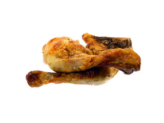 fried fish isolated on white background