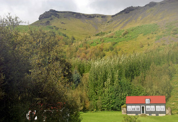The Skogar Open Air Museum in Southern Iceland. The Skogar Museum displays the cultural heritage of...