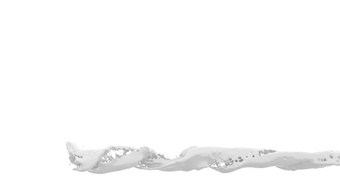 abstract isolated water flow with bubbles vortex and alpha mask animation