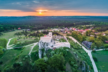 Rabsztyn Castle aerial view