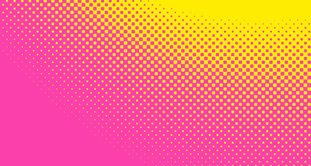 Pink halftone pop art background abstract vector comics style blank layout template with clouds beams and isolated dots pattern. For sale banner for your designe 1960s. with copy space eps10