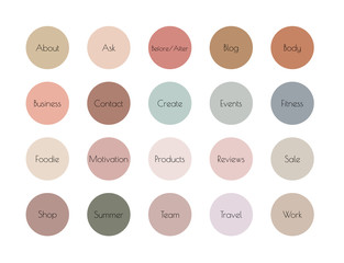 Social media stories background with neutrals watercolor circles highlights solid colors. Modern background for flyer, poster, card