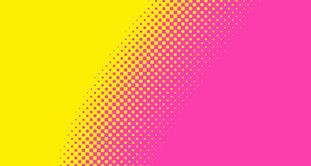 Pink halftone pop art background abstract vector comics style blank layout template with clouds beams and isolated dots pattern. For sale banner for your designe 1960s. with copy space eps10