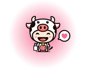 cute cow vector design