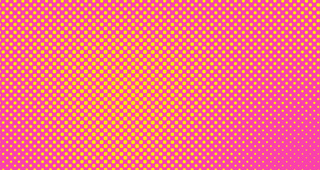 Pink halftone pop art background abstract vector comics style blank layout template with clouds beams and isolated dots pattern. For sale banner for your designe 1960s. with copy space eps10