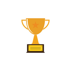 Trophy cup vector icon winner