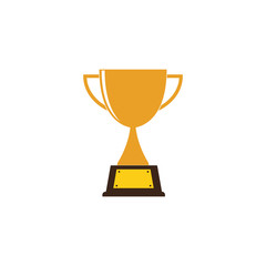 Trophy cup vector icon winner