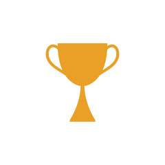 Trophy cup vector icon winner