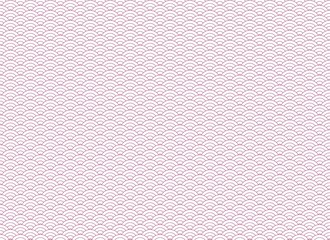 背景：青海波 和柄 模様 紋様 文様 日本 伝統 和風 波形 赤 レッド