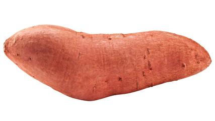 sweet potato, yam, isolated on white background, clipping path, full depth of field