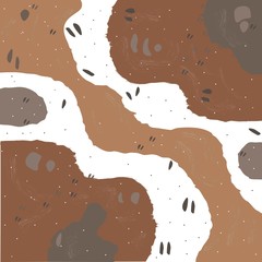Cute Scandinavian Terracotta Pattern in modern colours. Plant Terracotta Vibes. Modern abstract art for prints.  Nordic Design