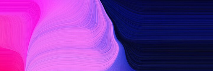 Fototapeta premium modern waves background illustration with orchid, violet and very dark blue color