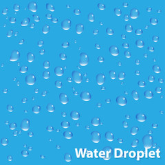 Isolated Vector Water Droplet on Blue Background | EPS10 Vector