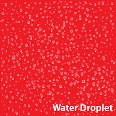 Vector Water Droplet on Red Background | EPS10 Vector