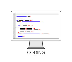 Abstract Coding in a Monitor | EPS10 Vector