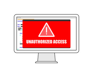 Unauthorized Access on Computer | EPS10 Vector