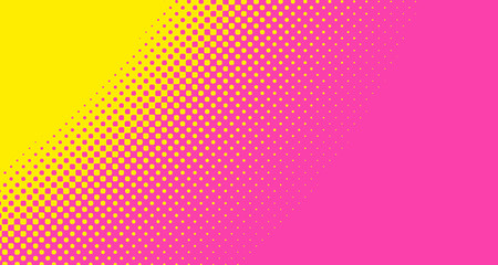 Pink halftone pop art background abstract vector comics style blank layout template with clouds beams and isolated dots pattern. For sale banner for your designe 1960s. with copy space eps10