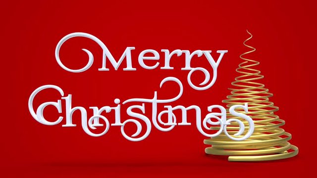 Merry Christmas and Happy New Year greeting lettering. Winter holiday background