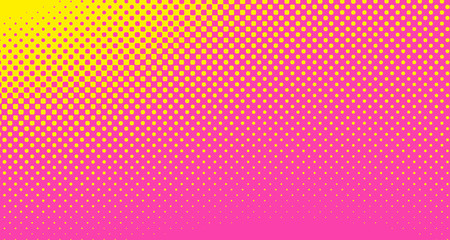 Pink halftone pop art background abstract vector comics style blank layout template with clouds beams and isolated dots pattern. For sale banner for your designe 1960s. with copy space eps10