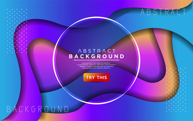 Dynamic colorful 3D overlap textured style background design. Modern abstract vector background.