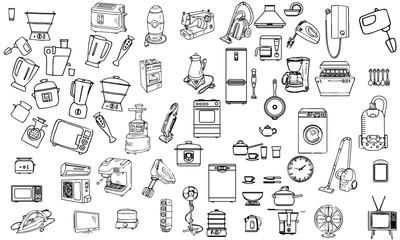 Fototapeta premium appliances icon set