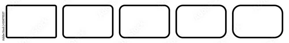 Canvas Prints rectangle icon black | rounded rectangles | blank box symbol | empty frame logo | button sign | isol