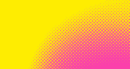 Pink halftone pop art background abstract vector comics style blank layout template with clouds beams and isolated dots pattern. For sale banner for your designe 1960s. with copy space eps10