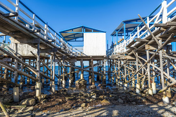 Stilt houses on the seaside