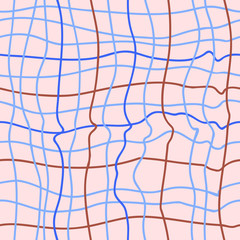 Obraz premium Trendy Geometric lines Abstract Vector seamless repeat pattern perfect for stationary, Prints, packaging, branding, fabrics and wallpaper backgrounds