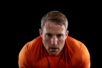 Athletic man after exercise