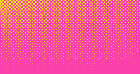 Pink halftone pop art background abstract vector comics style blank layout template with clouds beams and isolated dots pattern. For sale banner for your designe 1960s. with copy space eps10