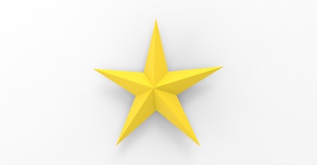 Obraz premium Star 3D Render isolated on white