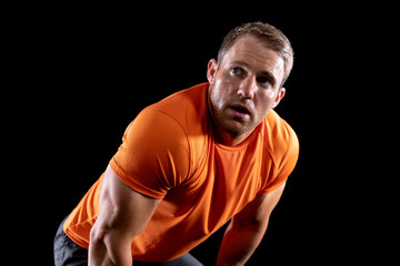 Fototapeta premium Athletic man after exercise