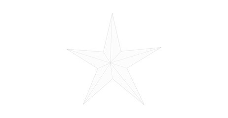 Obraz premium Drawing Star line isolated on white
