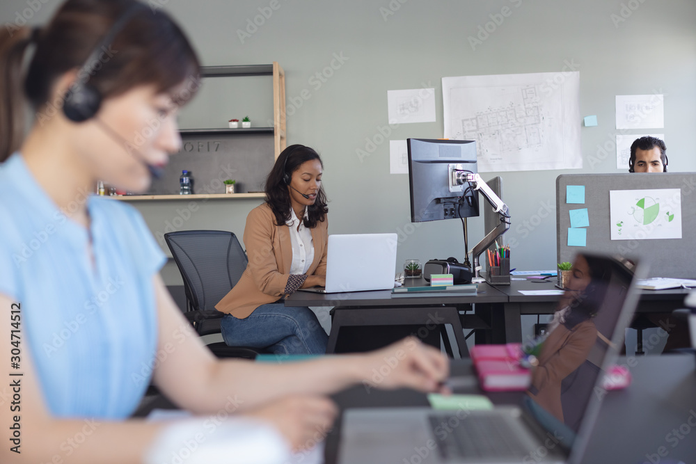 Wall mural business professionals at work