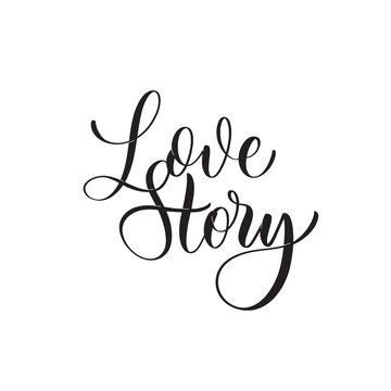 Love story - caligraphy inscription for album.