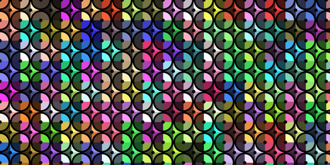 CIRCULAR PATTERN: Multi Colors Circles on Tiles - Technology