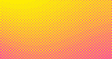 Pink halftone pop art background abstract vector comics style blank layout template with clouds beams and isolated dots pattern. For sale banner for your designe 1960s. with copy space eps10