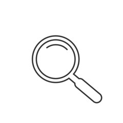 Search Magnifying glass line icon symbol. Vector