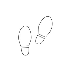 Shoes Footsteps line icon. Vector in flat style