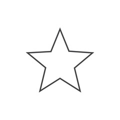 Obraz premium Star line icon. Vector illustration in flat style