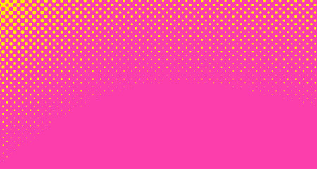Pink halftone pop art background abstract vector comics style blank layout template with clouds beams and isolated dots pattern. For sale banner for your designe 1960s. with copy space eps10