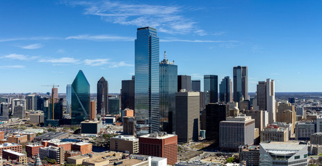 View of Dallas downtown Cityscape, Texas, USA. - obrazy, fototapety, plakaty