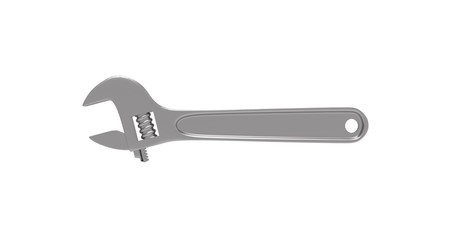 Metal Wrenche 3D Rendering on White