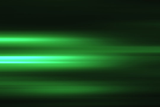 Abstract green motion blur background with bright light